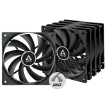 ARCTIC F12 PWM PST Case Fan, 4-pin, 120mm, Black, 5 Pack (ACFAN00250A)