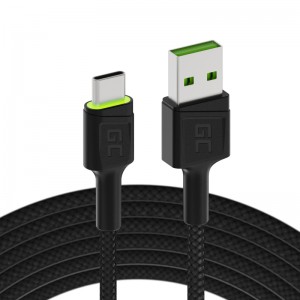 Green Cell Cable GCRay USB - USB-C 2m LED Backlight (KABGC13)
