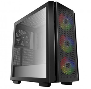 DeepCool MID TOWER CASE CG560 and PSU DN650 Side window, Black, Mid-Tower (CG560-DN650-EU)