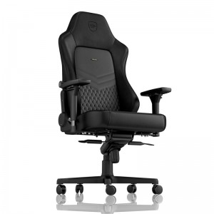 noblechairs HERO Real Leather Gaming Chair - Black/Black (NBL-HRO-RL-BLA)