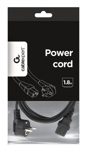 Gembird Power cord (C13), 1.8m (PC-186)