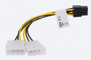 Goobay Molex male x2,PCIe 6pin female (51360)