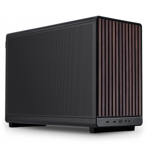 Lian Li DAN Cases A3-mATX Wood Edition PC Case, Micro-ATX - Walnut, Black (A3- mATX-MD Black)