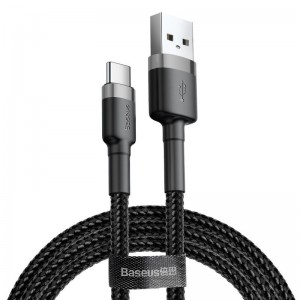 Baseus Cafule USB-C cable 2A 3m Black+Gray (CATKLF-UG1)