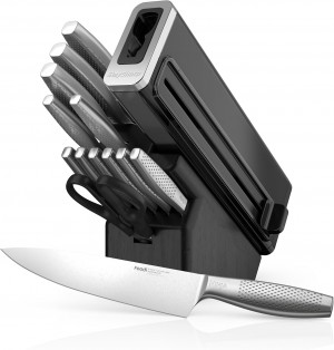 Ninja StaySharp 14-Piece Stainless Knife Set Wood Block and Built-In Sharpener K62014EUUK
