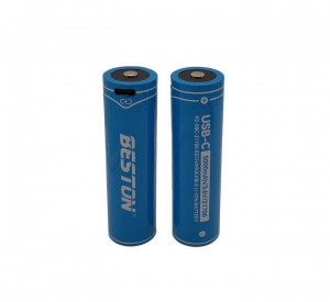Beston Rechargeable 21700 Size Battery with USB-C Port, 3.6V, 5000mAh, Li-Ion, 2pcs AA620388 9990000620388