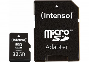 Intenso 3413480 32GB Micro SDHC Class 10 Memory Card with Adapter