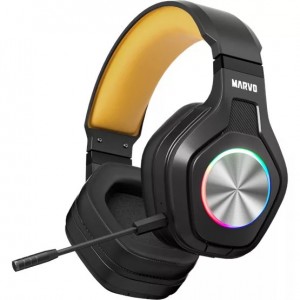 Marvo Pulz 80W Wireless Gaming RGB Headset | 3.5mm, 2.4G, BT | Black