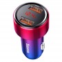 Baseus Magic Series Dual QC Car Charger with digital display 2x USB QC3.0 45W 6A Red (CCMLC20A-09)