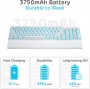 Royal Kludge RK96 White Wireless Mechanical Keyboard | 90%, Hot-swap, RGB, Blue Switches, US