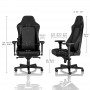 noblechairs HERO Real Leather Gaming Chair - Black/Black (NBL-HRO-RL-BLA)