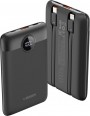 Veger powerbank 10000 mAh with built-in cables Type C / Lightning 22.5W C11 (W1170) Black