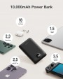 Veger powerbank 10000 mAh with built-in cables Type C / Lightning 22.5W C11 (W1170) Black
