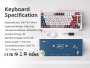 Magegee AIR75 Panda Themed, RGB, Ivory White Switch, US (AIR75-Panda-Themed)