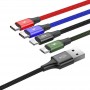 Baseus Fast USB Cable 4in1 2xUSB-C / Lightning / Micro 3,5A 1,2m - Black (CA1T4-B01)
