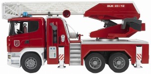 Bruder Scania R-Series Fire Engine Slewing Ladder, Water Pump and Lights and Sounds Module (03590)