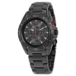 Michael Kors Jetmaster Black Carbon Fiber Chronograph Dial Mens Watch (MK8455)