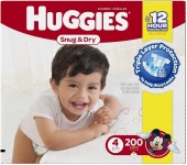 Huggies Snug & Dry - 200 pieces, Size 4 - Disney Mickey Mouse (036000430967)