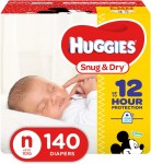 Huggies Little Snug & Dry - 140 pieces, Size N - Disney Mickey Mouse (036000464245)