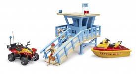 Bruder bworld lifeguard station with quad bike and personal water craft (62780)