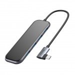 Baseus adapter HUB USB Type C to 4x USB 3.0 / USB Type C PD adapter for MacBook / PC gray (CAHUB-EZ0G)