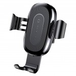 Baseus Wireless Charger Gravity Car Mount Phone Bracket Air Vent Holder + Qi Charger black (WXYL-01)