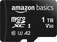 Amazon Basics - microSDXC 1TB with SD Adapter A2 U3 Read Speed up to 100MB/s Black