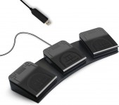 PCsensor Foot Pedal Triple Footswitch for PC, USB, Programmable Computer Keyboard (FS2020U1)