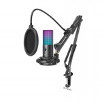 FIFINE T669 PRO3 Wired Microphone with RGB Lighting and Stand | USB