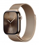 Apple Watch Series 10 GPS + Cellular 42mm Gold Titanium Gold Milanese Loop M/L MX083