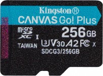 Kingston Technology 256GB microSDXC Canvas Go Plus 170R A2 U3 V30 Single Pack w/o ADP