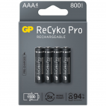 GP RECYKO PRO R03 Rechargeable AAA Battery Micro NiMH 800 mAh 1.2 V Pack of 4