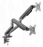 Gembird MA-DA2-05 Desk mounted adjustable double monitor arm, 17”-35”, up to 10 kg, space grey