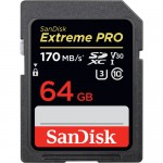 SanDisk Extreme Pro SDXC 64GB 170MB/s V30 UHS-I U3 (SDSDXXY-064G-GN4IN)