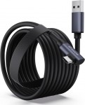Stouchi Limited Link Cable 5m, Compatible with Meta/Oculus Quest3/Quest2/Pro PICO 4 PC Steam VR (CTC5-Black)