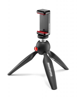 Manfrotto Mini Tripod Black with Universal Smartphone Clamp (MKPIXICLAMP-BK)