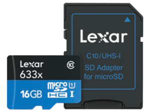 Lexar microSDHC 633x UHS-I 16GB With Adapter (LSDMI16GBBEU633A)