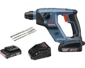 Bosch GBH 18 V-LI Compact (2.0 Ah) incl. 2 Batteries and 3 pcs. Drill Set (3165140871372) L-Boxx