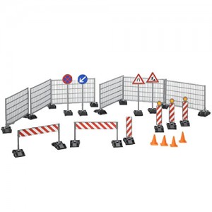 Bruder Construction Set Railings Site Signs and Pylons (62007)