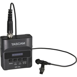 Tascam DR-10L Digital Audio Recorder With Lavalier Microphone
