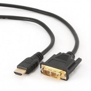 Gembird HDMI to DVI Male-Male Cable with Gold-Plated Connectors, 1.8m (CC-HDMI-DVI-6)
