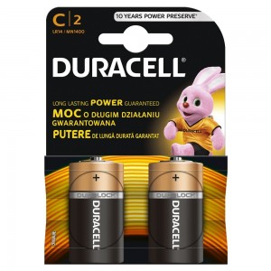 Duracell Basic C X2 Batteries (C/LR14 K2)