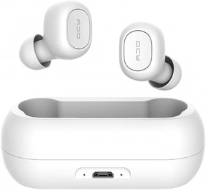QCY T1 White Wireless Bluetooth Earbuds