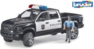 Bruder RAM 2500 police pick-up truck with police officer (02505)