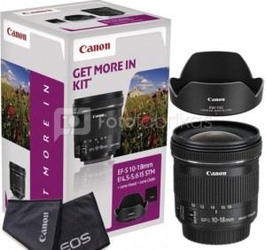 Canon EF-S 10-18mm f/4.5-5.6 IS STM + Lens Hood + Cleaning Cloth