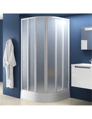 Ravak Shower Corner SKKP6-90 White + Polystyrene Pearl (3207O10211)