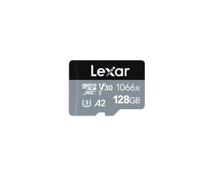 Lexar Professional 1066x microSDXC 128GB UHS-I 160MB/s read 120MB/s write SILVER Series (LMS1066128G-BNANG)