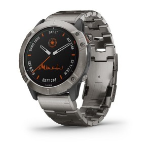 Garmin fenix 6X Pro Solar Edition - titanium with vented titanium bracelet (010-02157-24)