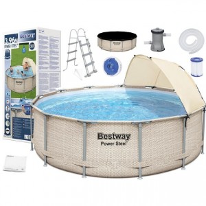Baseins Ar Jumtiņu Bestway Power Steel 396X107 (HR5614V)