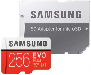 Samsung EVO+ 256GB microSDXC Card with Adapter (MB-MC256HA/EU)